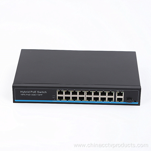 16Ports CCTV Gigabit PoE Switch with SFP Port